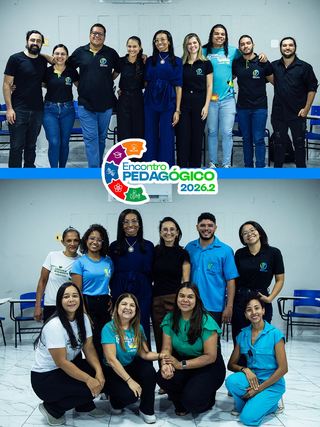 Equipe de professores no encontro pedagógico