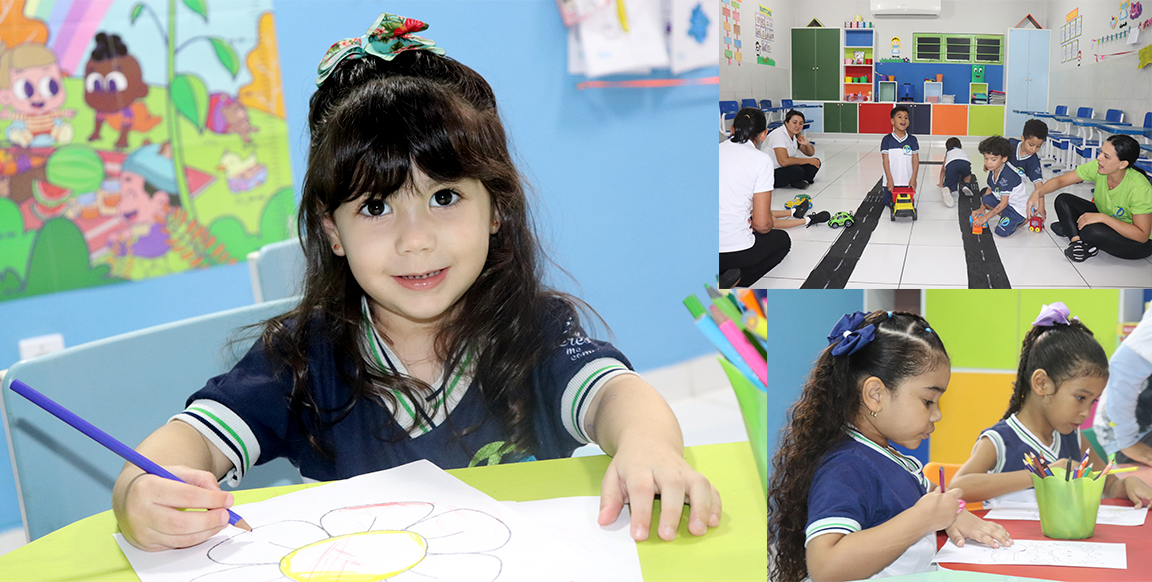 imagem do ensino infantil - Crianças brincando...